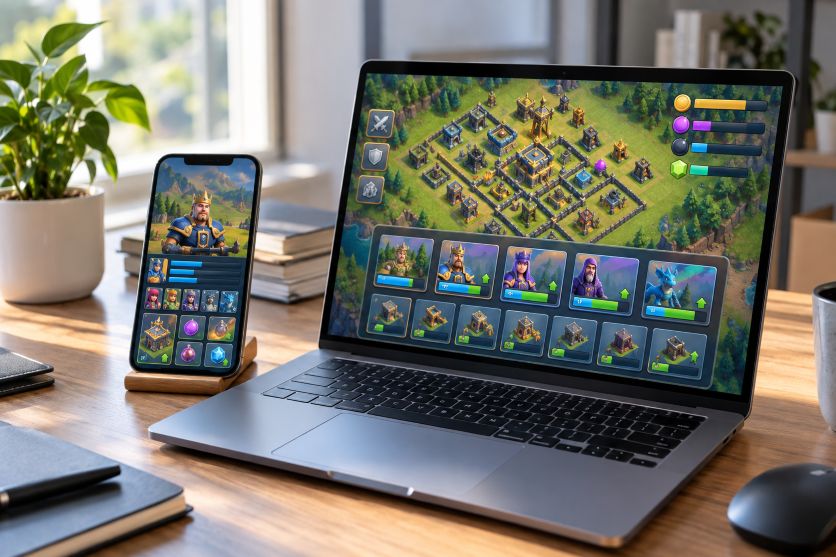 strategy-game progression dashboards